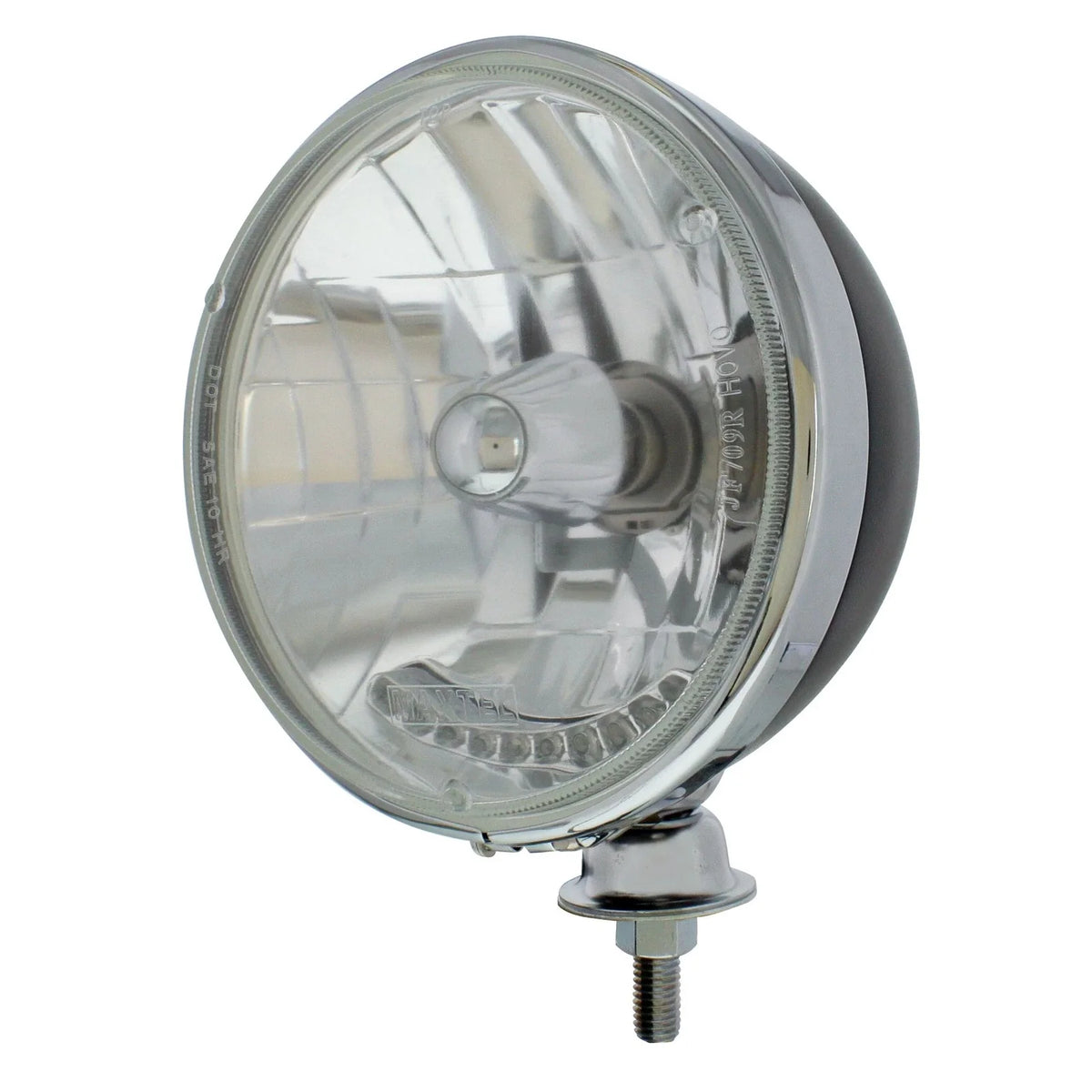 7 Inch Halogen Headlights Replacement for Dietz Style Chrome Amber LED for Jeep Wrangler (2007–2018)