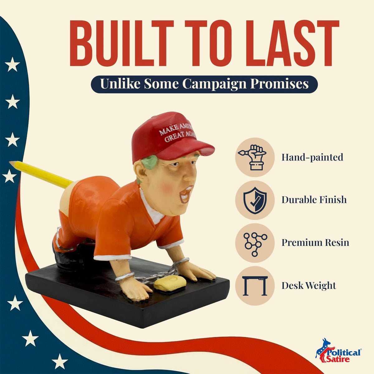 Donald Trump Pen Holder for Desk - Funny Gift for Men
