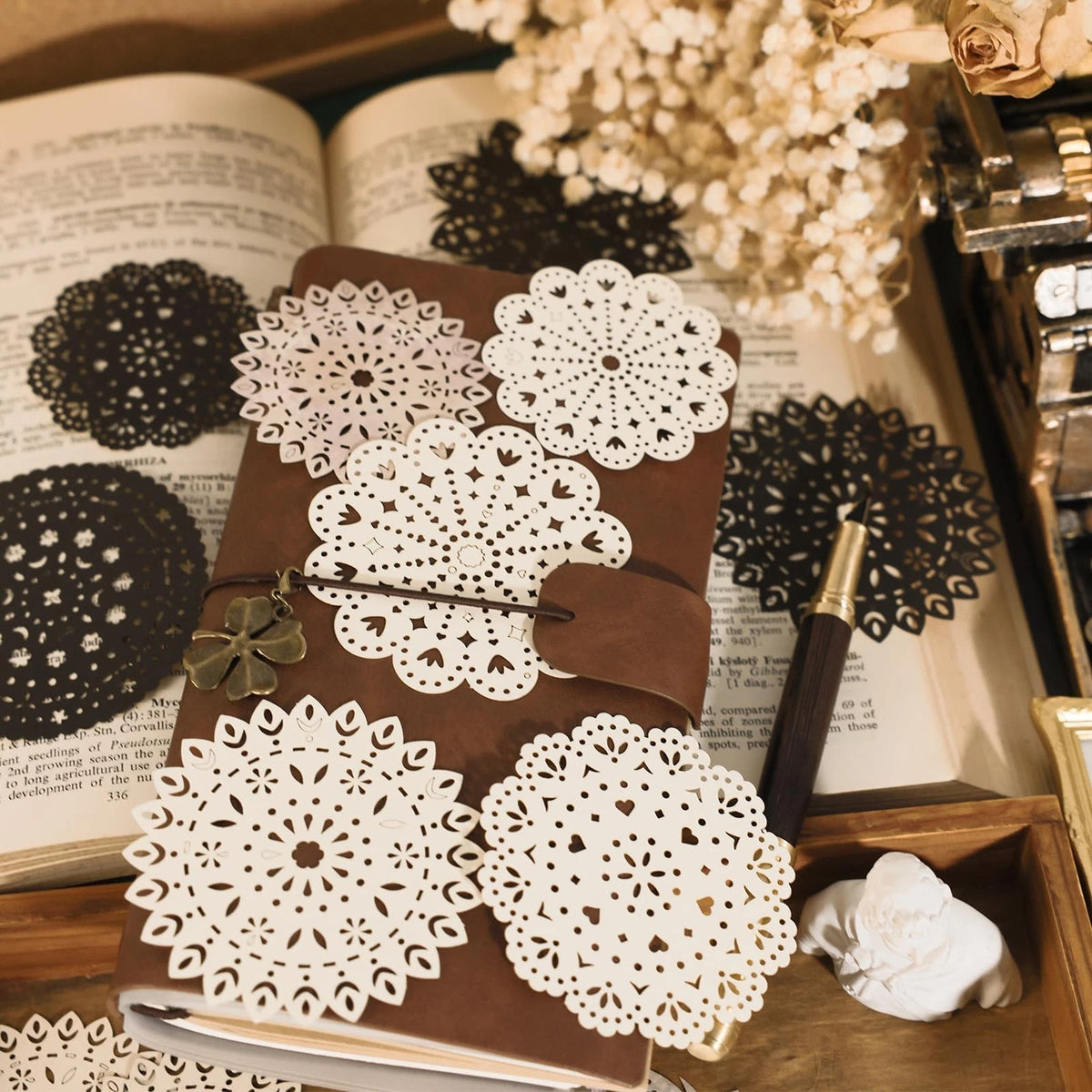 30 PCS Lace Paper for Scrapbooking DIY Crafts Wedding