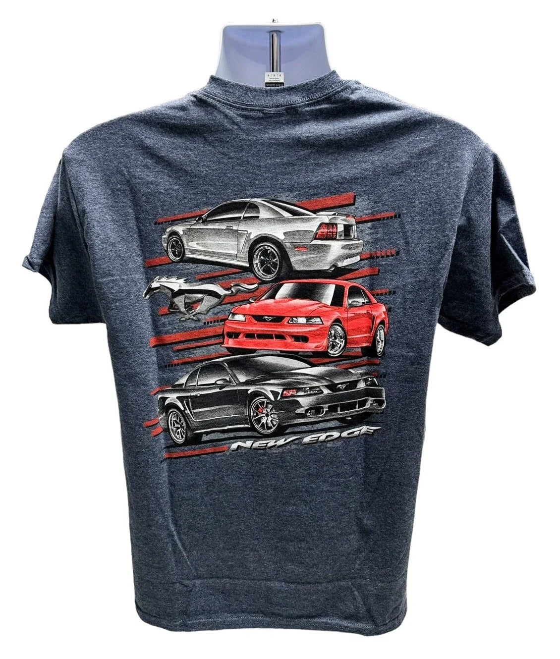 Ford Mustang New Edge Heather Navy T-Shirt for Ford Mustang (1999–2004)