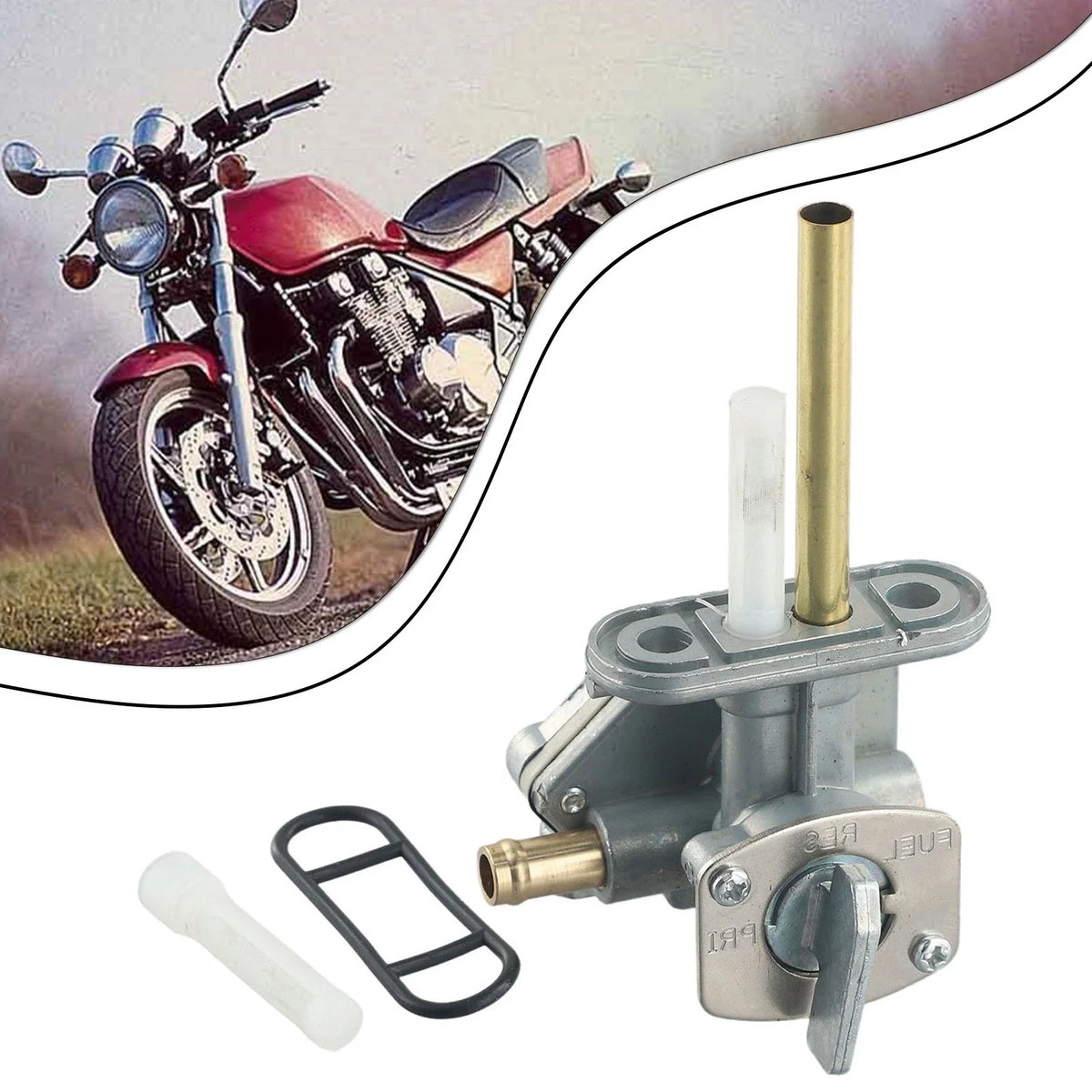 Aluminum Alloy Rubber Fuel Petcock for Kawasaki (51023-1267)