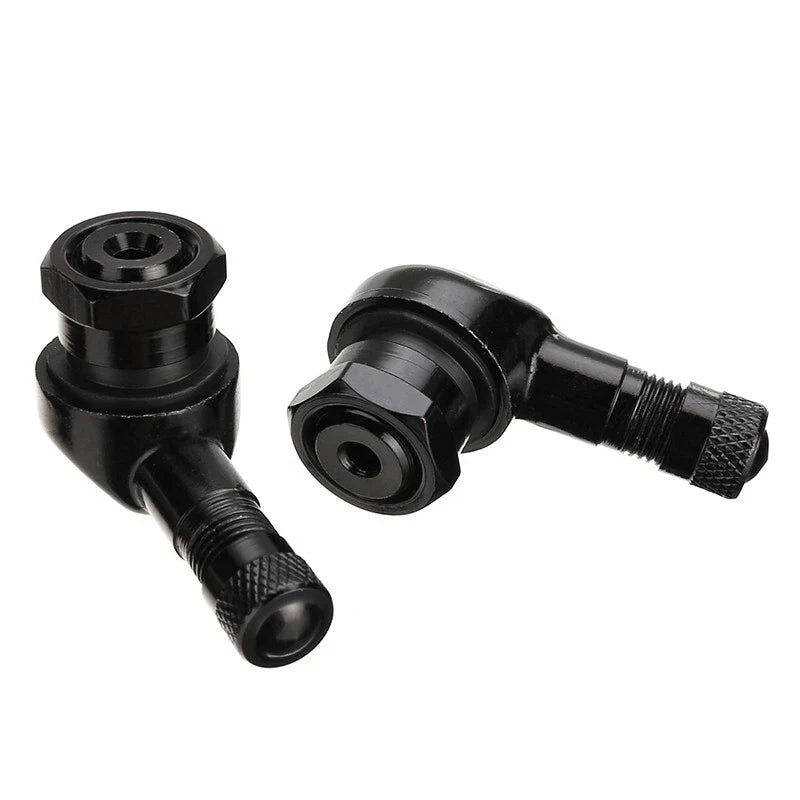 2X Tire Valve Adapters for Car Bike Motor Wheel (90 Degree Right Angle)