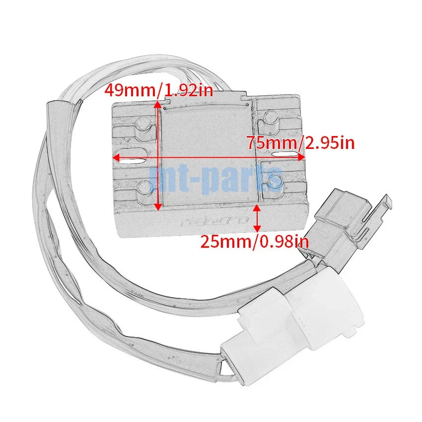 Voltage Regulator Rectifier for Honda XLR125RW (1998–2001), XLR125RV (1994–1997), XLR125RP (1993)