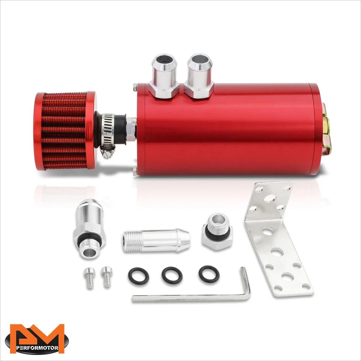 Aluminum Engine Catch Reservoir Breather Tank/Can w/Air Filter for