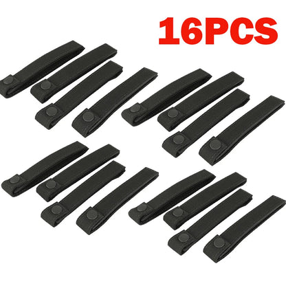 16x 6" Modular Web Gear Replacement Tie Straps for MOLLE PALS - Black