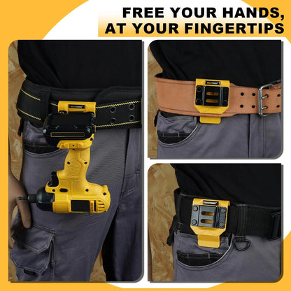 Drill Belt Clip Holder for Tool Belt - Measuring Tape Yellow