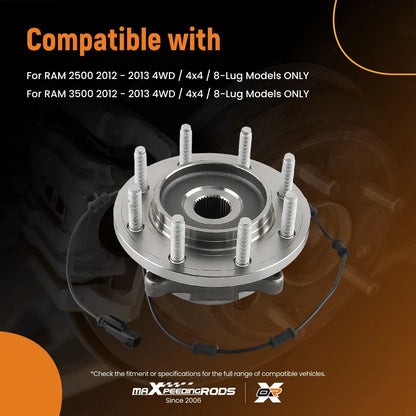 Front Wheel Bearing & Hub Assembly for RAM 2500 (2012–2013) 4WD 8-Lug 515148