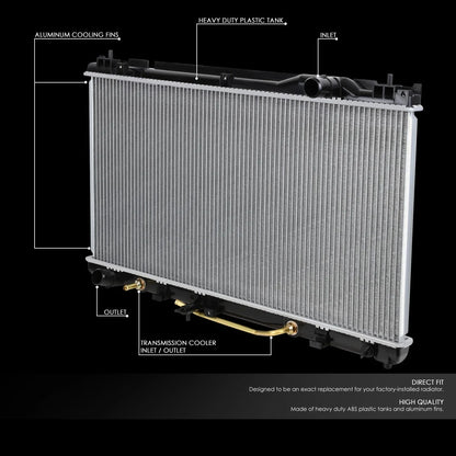 Full Aluminum Core Cooling Radiator for Toyota Camry/Solara V6 (2002–2008) DPI 2435