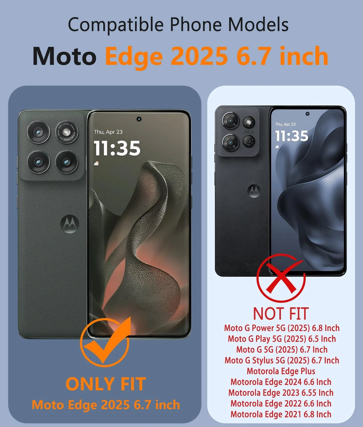 FNTCASE Clear Case for Motorola Edge 2025 (2025)