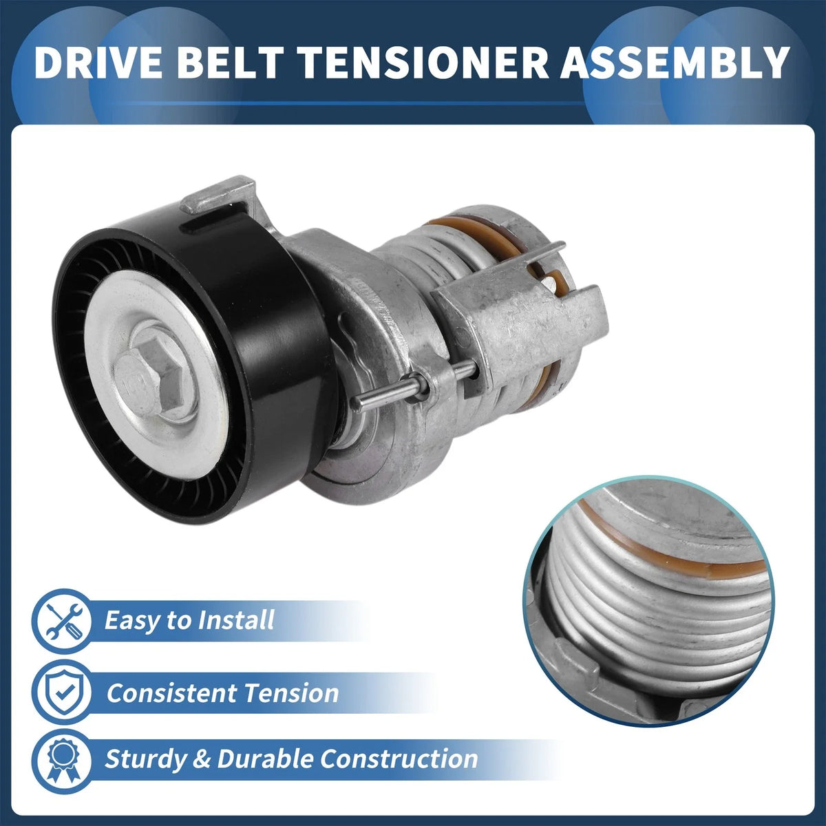 Belt Tensioner for Volkswagen Caddy (1995–2010) No. 030145299C/030145299F Metal