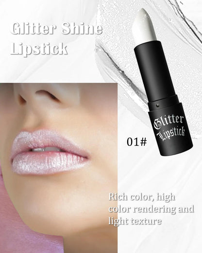 White Diamond Glitter Matte Lipstick for Gothic (Pack of 1)