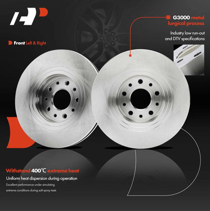 Front Disc Brake Rotors for Ford Taurus, Taurus X, Mercury Sable (R-54157, R54157)