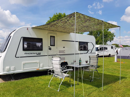 Awning Canopy for Caravan Campervan (2.4m x 3m) - Camo Green
