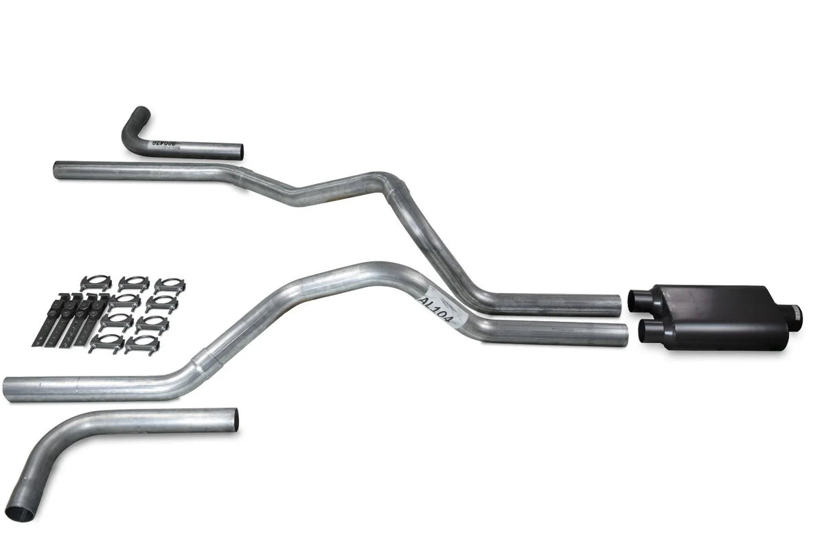 2.5" Dual Exhaust Kit for Ford F-150 (1998–2003) 2 Chamber Muffler Side Exit