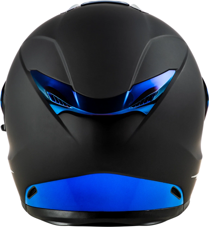 Fly Racing Sentinel Recon Helmet for Street Bikes (2024) Matte Black/Blue Chrome