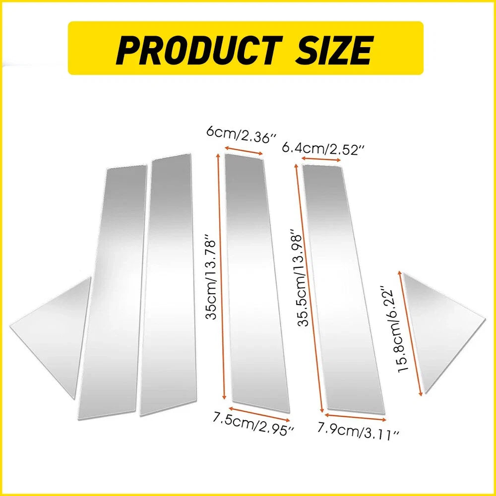 Black Window Pillar Posts Door Trim Cover for Nissan Titan Crew Cab (2004–2015)