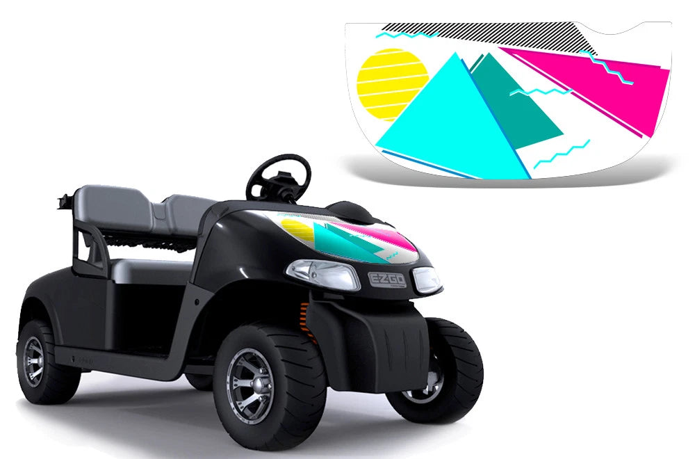 Hood Graphics Kit Sticker Decal for EZ Go Freedom RXV Golf Cart (2015–2022)