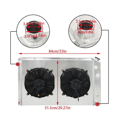 3 Row Radiator Shroud Fan for Chevy C/K C10 C20 C30 K10/K20 (1973–1991) CC716