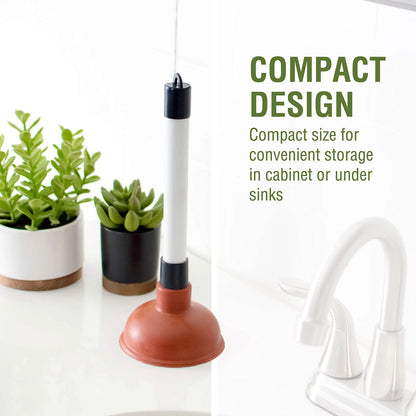 Mini Plunger for Sink Drain (Bathrooms, Kitchens, Baths, Showers)