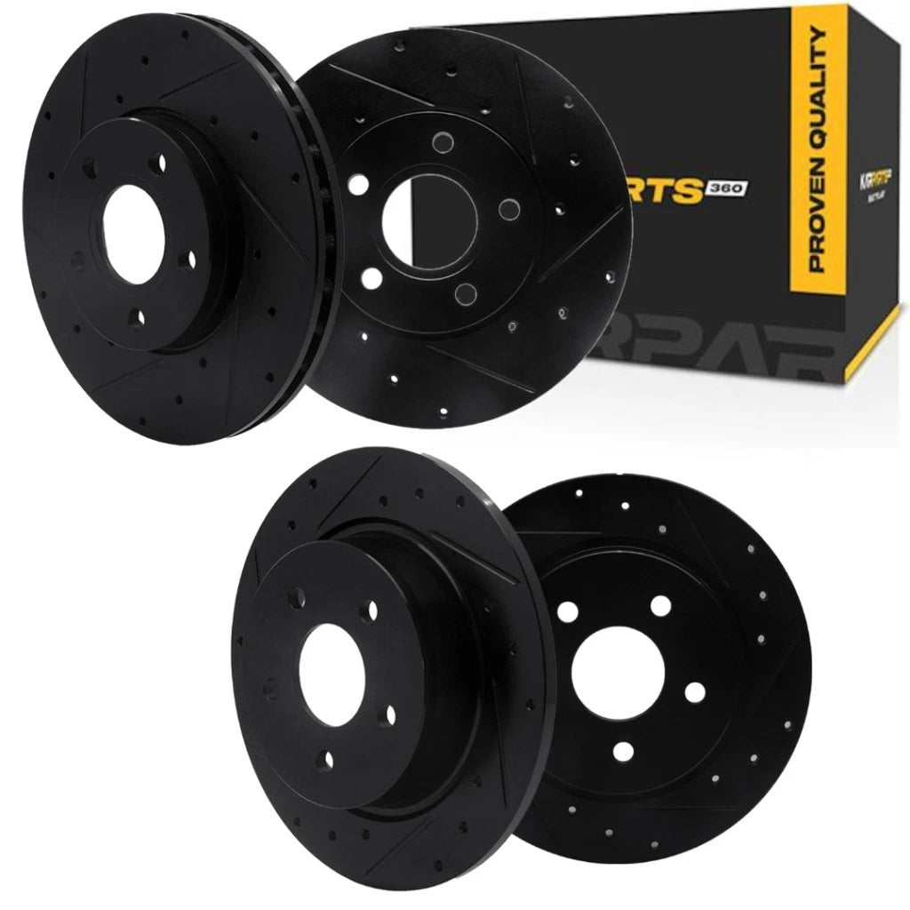 Rotor Set for Ford C-Max (2013–2018) | Vented, Drilled, Slotted | ALX-PAU-DF-8004-54021-CLA1