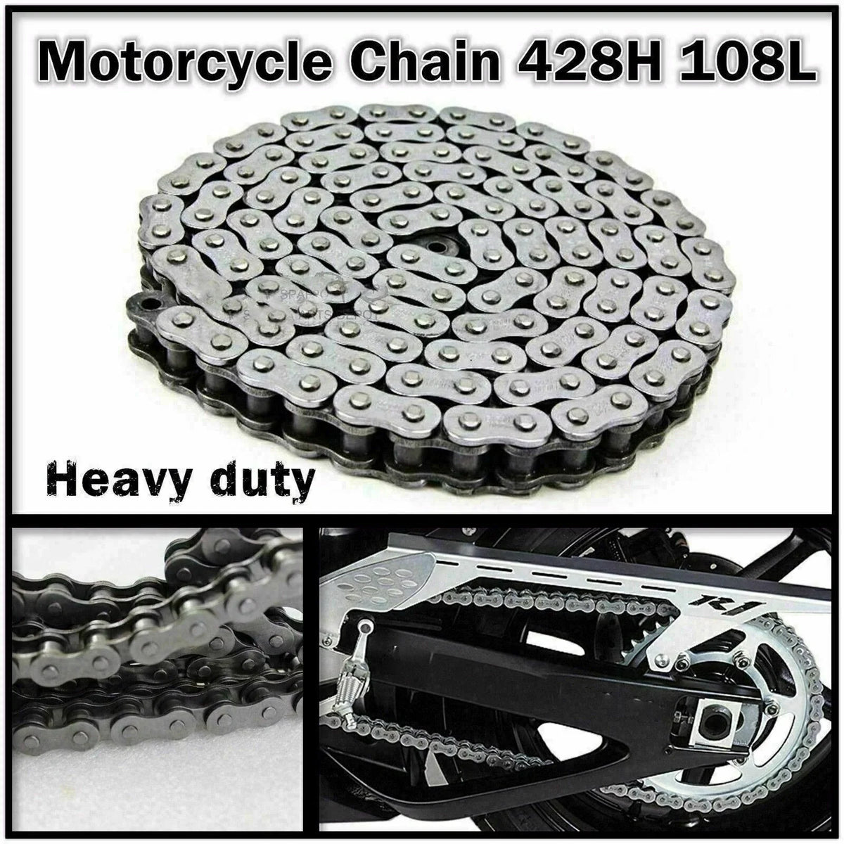 76mm 41T Rear Sprocket + 428 108L Chain for ATV Quad Dirt Bike