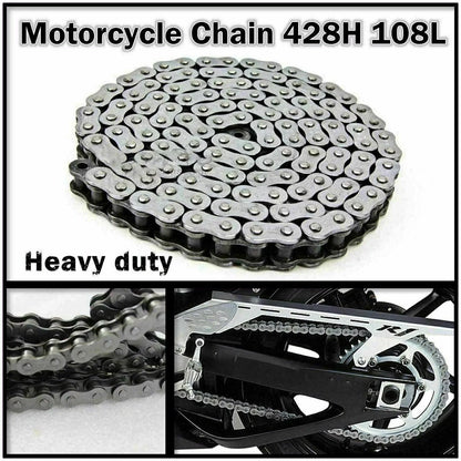 76mm 41T Rear Sprocket + 428 108L Chain for ATV Quad Dirt Bike