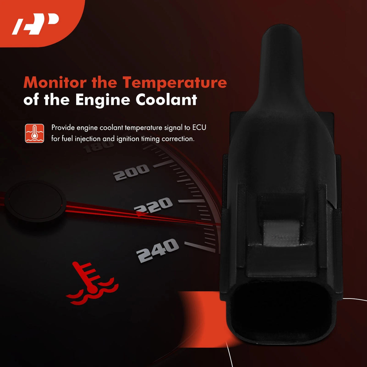 Engine Coolant Temperature Sensor for Honda Civic Accord Pilot Odyssey (80525T2FA01, AX344)