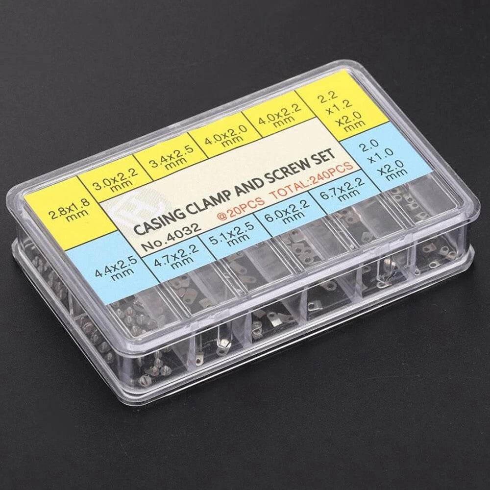 240Pcs Watch Casing Clamp Adapter Securing Screw Washer for ETA EBS (ERG947201)