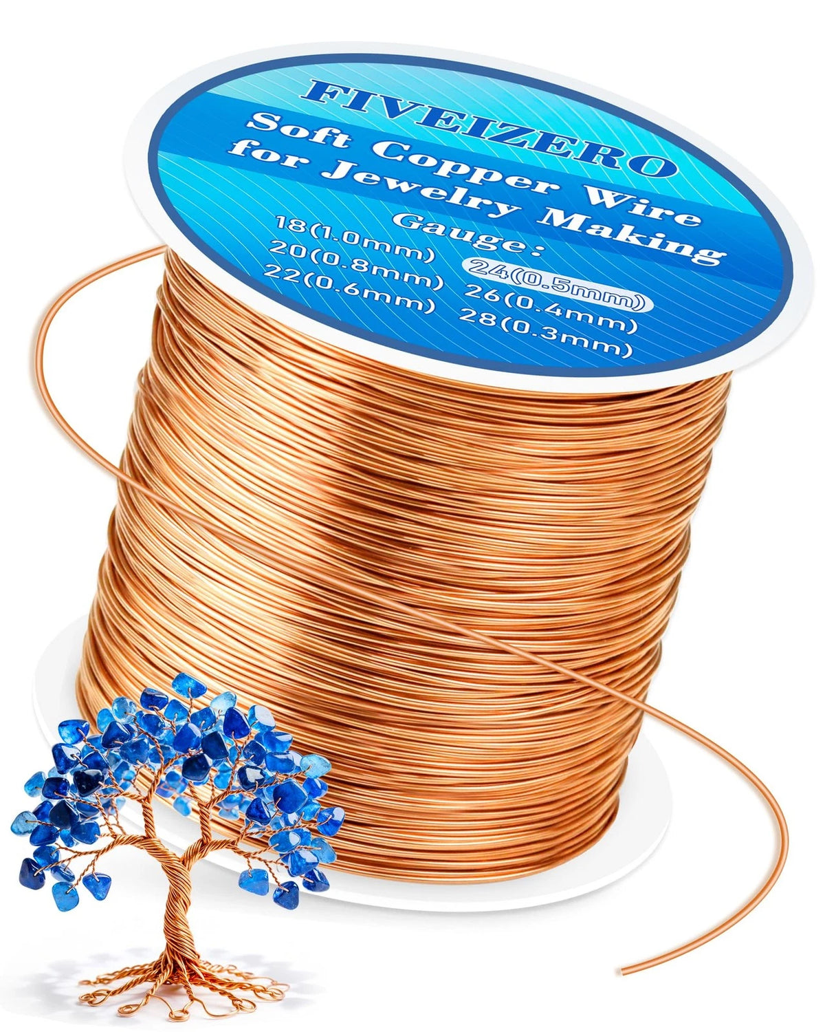 24 Gauge Dead Soft Copper Wire for Craft Jewelry Electroculture Gardening