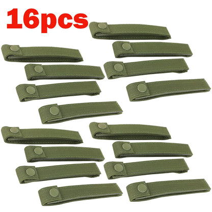 16Pcs 6" MOD MOLLE PALS Modular Web Gear Replacement Tie Straps Green