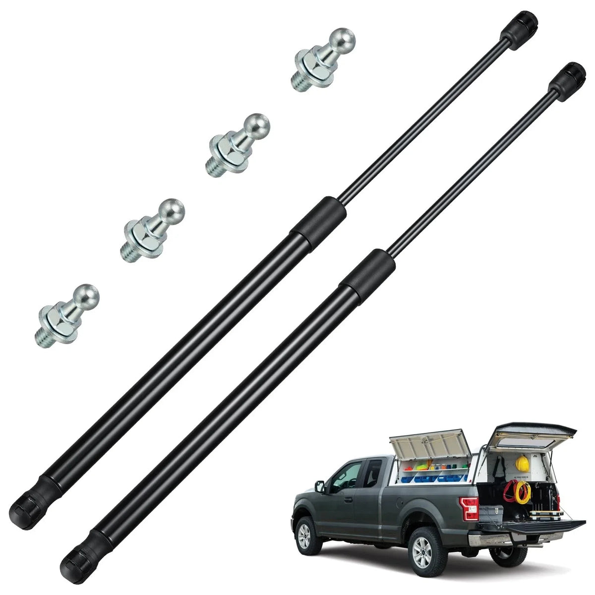 2pc 19.7in 150lb Gas Strut for Pickup Topper Door Toolbox Lid (2015–2024)