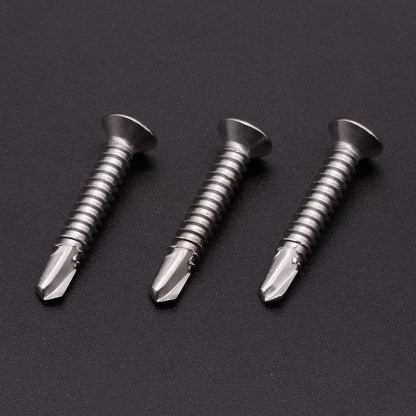 8 x 1-1/2" Phillips Flat Head Stainless Sheet Metal Screws