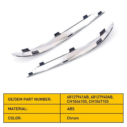 Bumper Trim Molding for Chrysler 300 (2011–2014) Chrome 68127941AB H