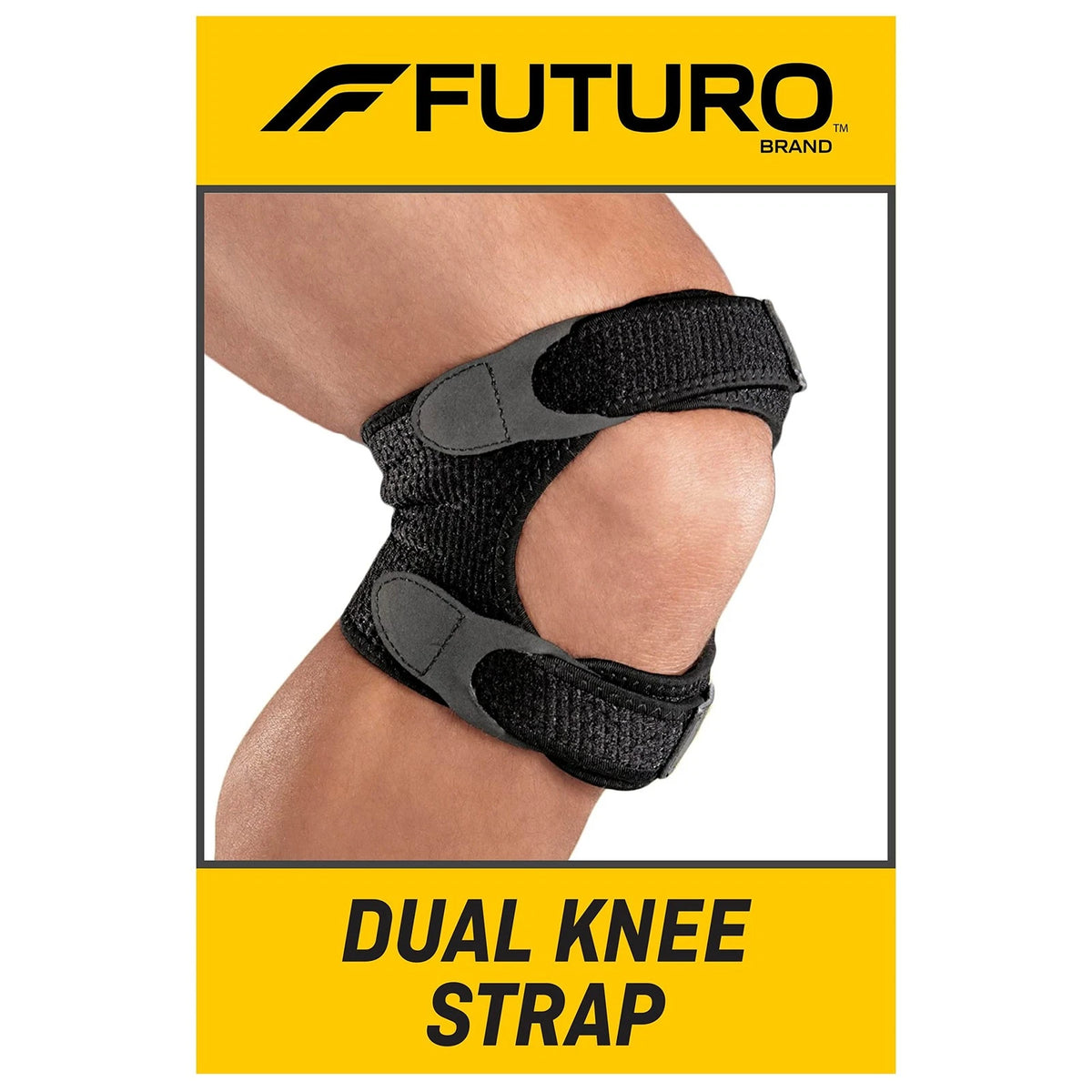 Dual Strap Knee Support for Adjustable Fit (Black)