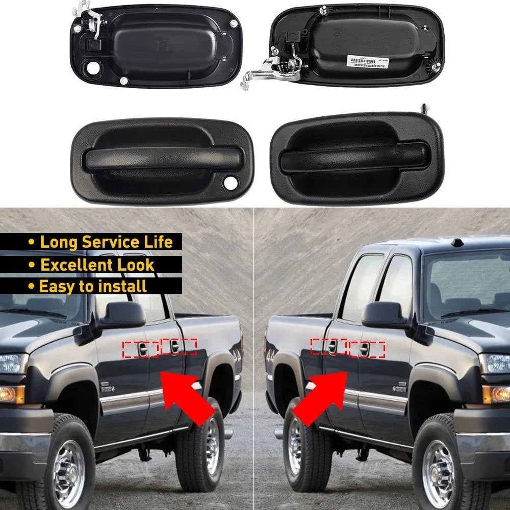 Exterior Door Handle Set of 2 for w/ Key Hole