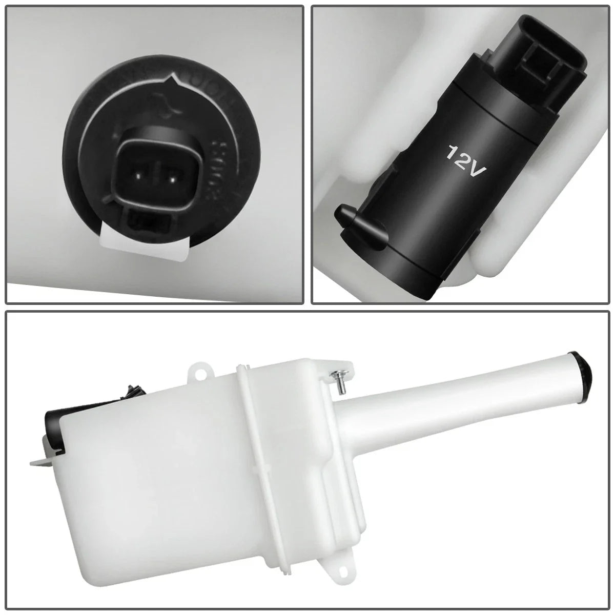 Windshield Washer Reservoir Tank w/ Level Sensor for Toyota Camry Solara (2002–2008)