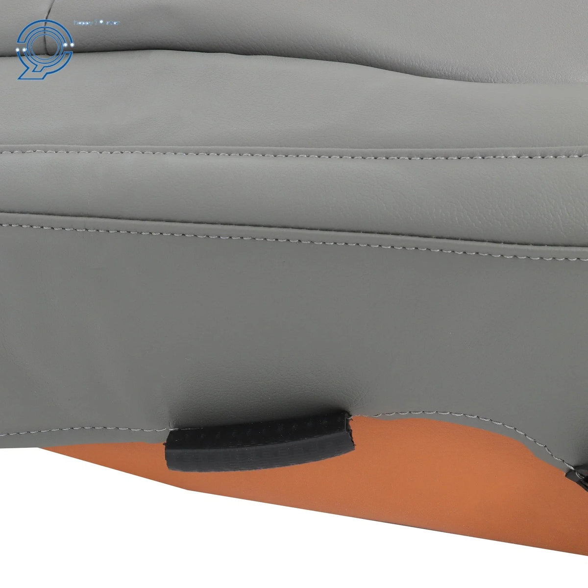 Gray Leather Driver Bottom Seat Cover for Chevy Colorado Canyon (2015–2022)