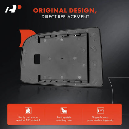 Pair Manual Mirror Glass for Mercedes-Benz Sprinter 2500 3500 (2010–2014)