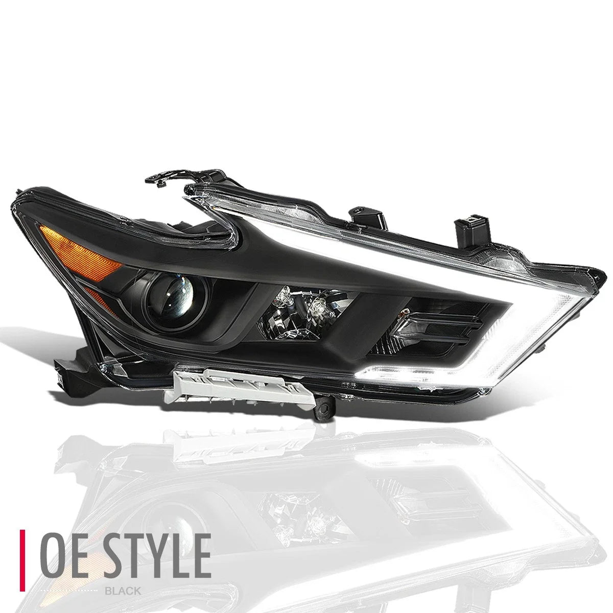 OE Style Chrome Amber Right Side LED Projector Headlight for Nissan Maxima (2016–2018)