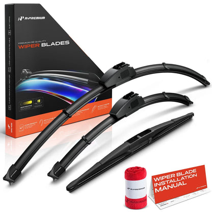 Set of 3 Windshield Wiper Blades for Nissan Leaf Mazda CX-30 (26'' & 16'' & 14'')