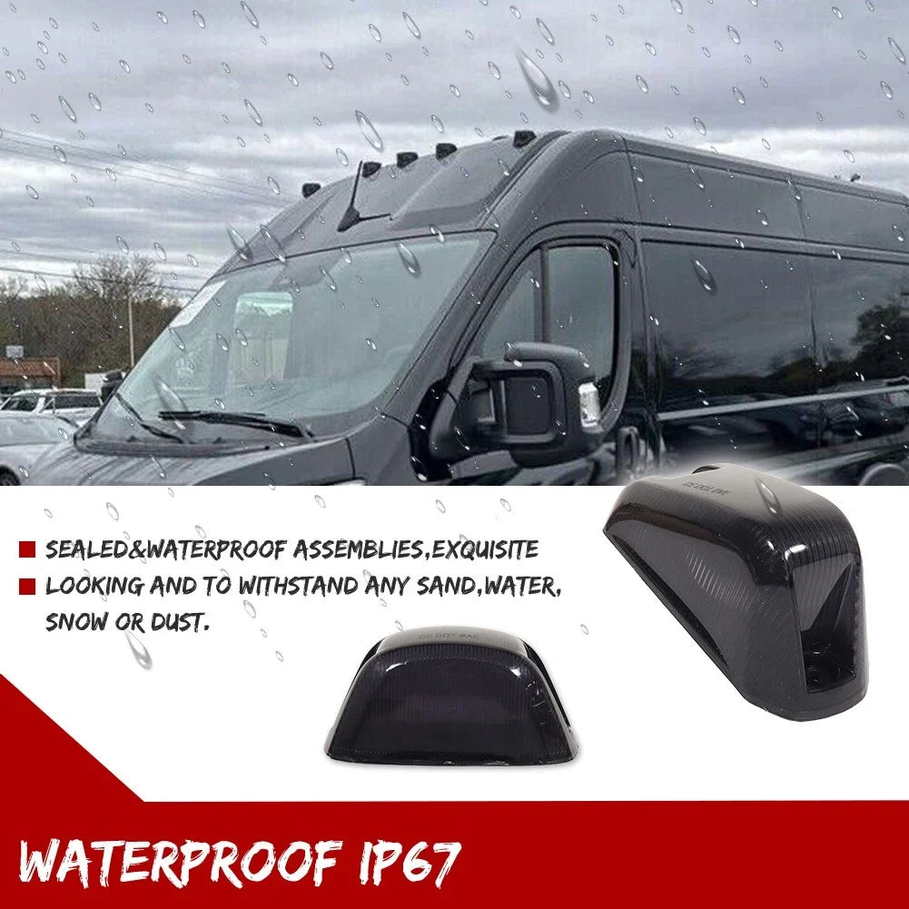 10PC Smoke Cab Roof Marker Running Lights for Ram ProMaster 1500 2500 3500 (2014–2023)
