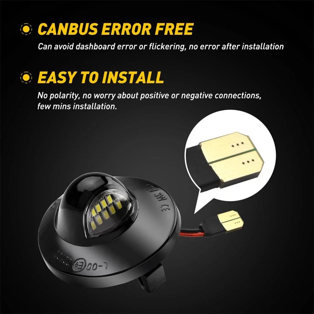 2X LED License Plate Light Lamp Assembly for F150 F250 F350