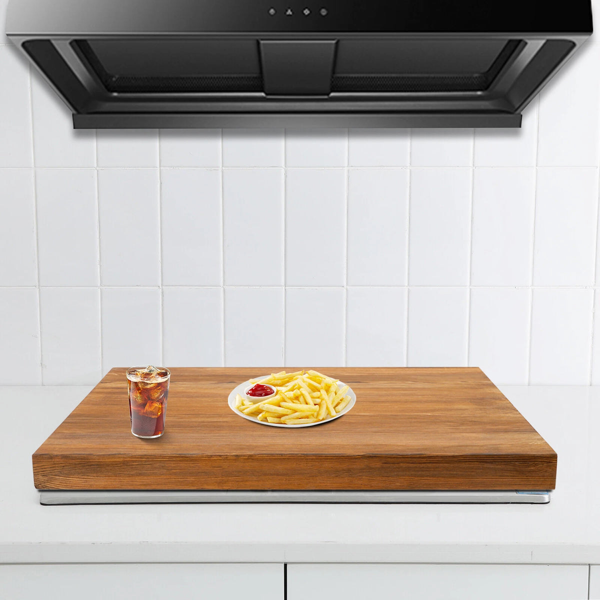 Wooden Stove Top Cover for Kitchen (Stove Protector, Pine Wood)