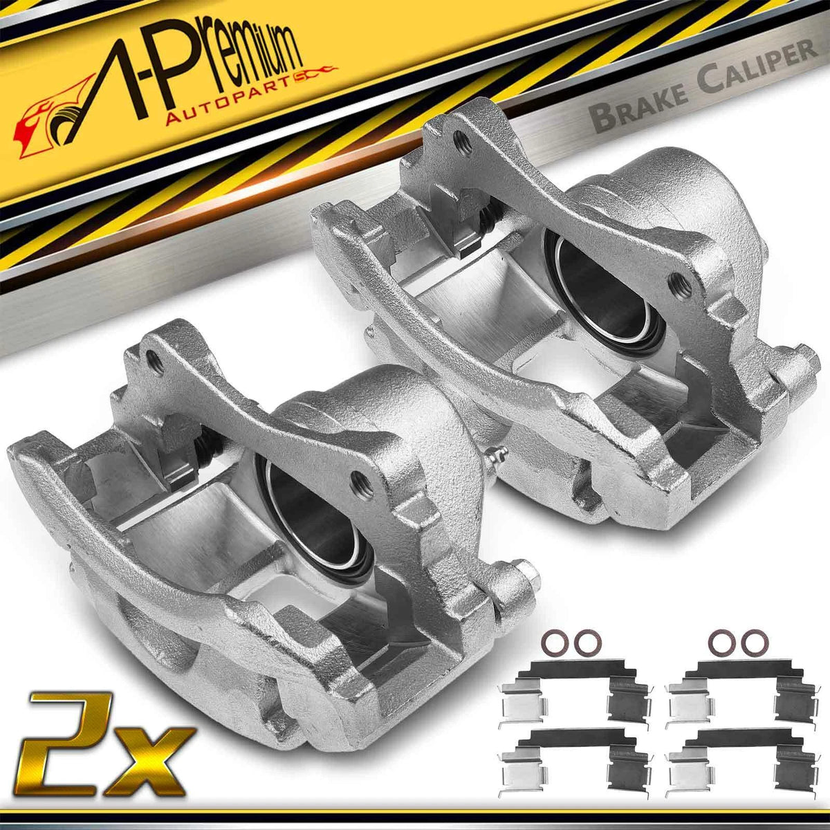 A-Premium Pair Front Disc Brake Caliper with Bracket for Chevrolet Buick LeSabre (18-B4638B, 18-B4639B)