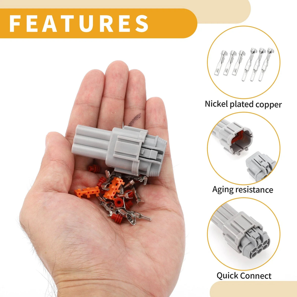 6 Pin Headlight Daytime Running Connector Plug for Nissan 