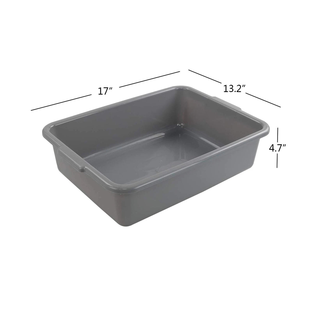Set of 4 Utility Tubs for Commercial Bus (17 x 13.2 x 4.7 in)