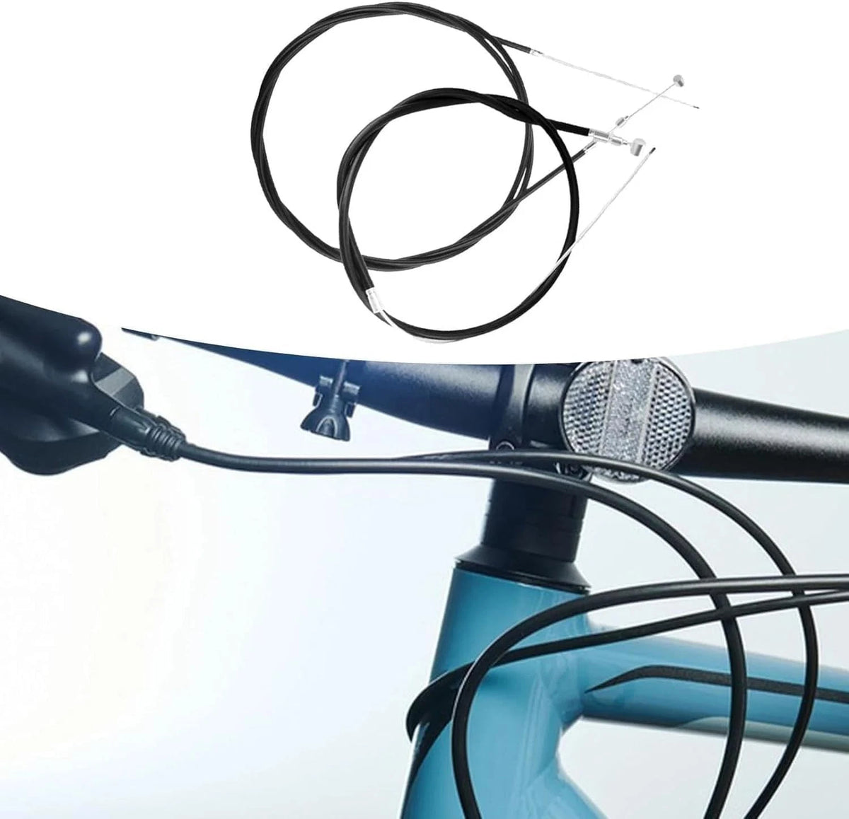 2X Black Bike Brake Cables for (Pocket Size)