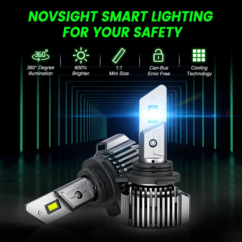 2X NOVSIGHT 9012 LED Headlight for Ford Taurus (2013–2019) Edge (2011–2014)