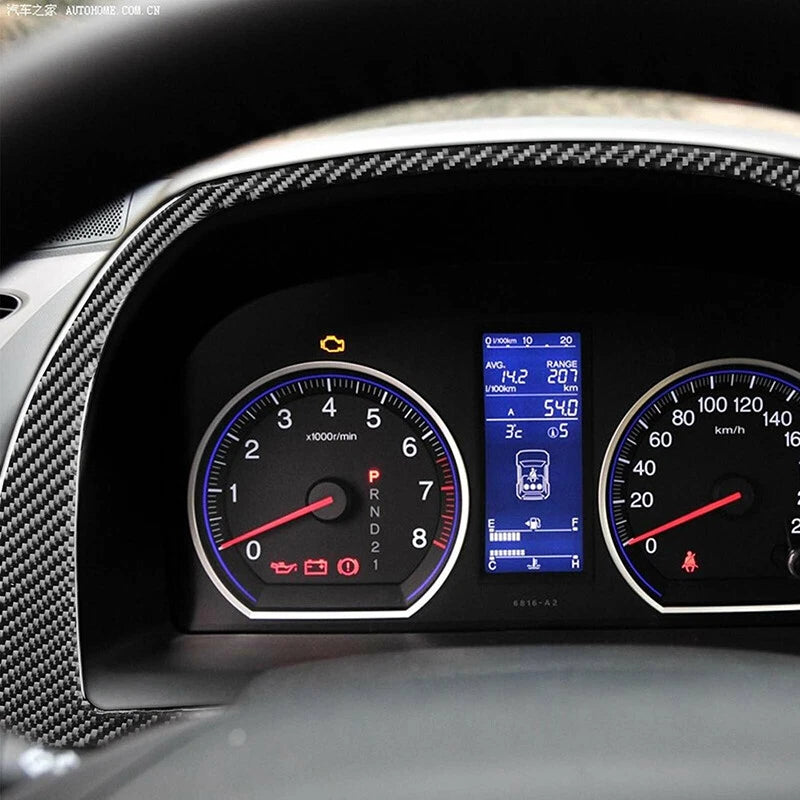 Carbon Fiber Instrument Cluster Frame Cover Trim for Honda CR-V (2007–2011)