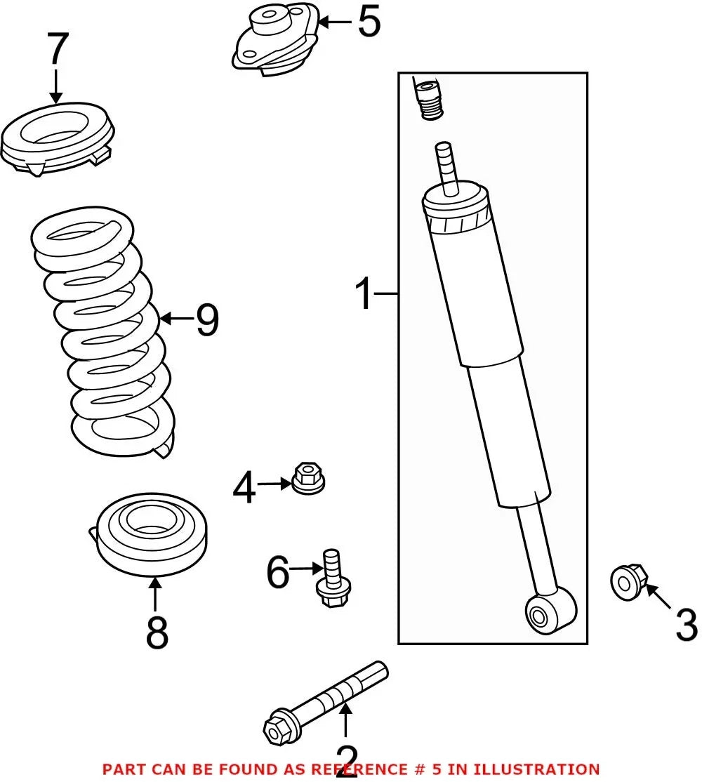 Rear Shock Strut Mount for Chrysler 300, Challenger, Charger (2011–2023)